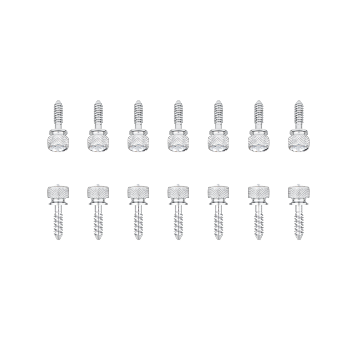1/4"-20 Knurled Head Dash Screw For Peterbilt - Clear Crystal (14-Pack)