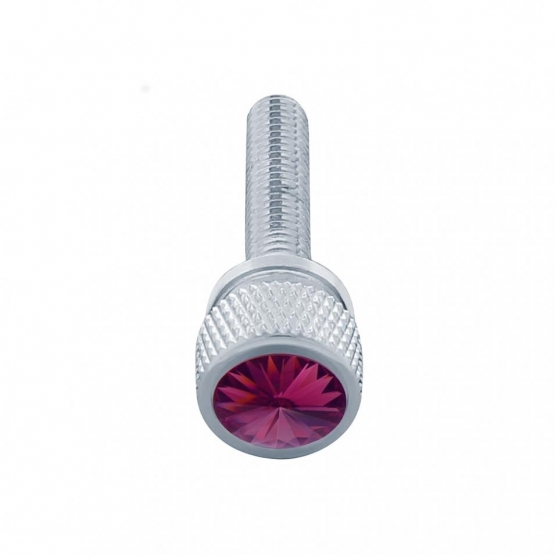 1-3/16" Long M6 Dash Screw With Crystal For Kenworth - Purple Crystal(Bulk)
