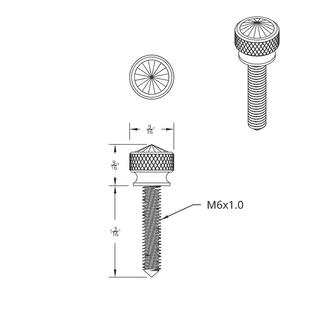 1-3/16" Long M6-1.0 Dash Screw With Crystal For Kenworth - Amber Crystal(12-Pack)