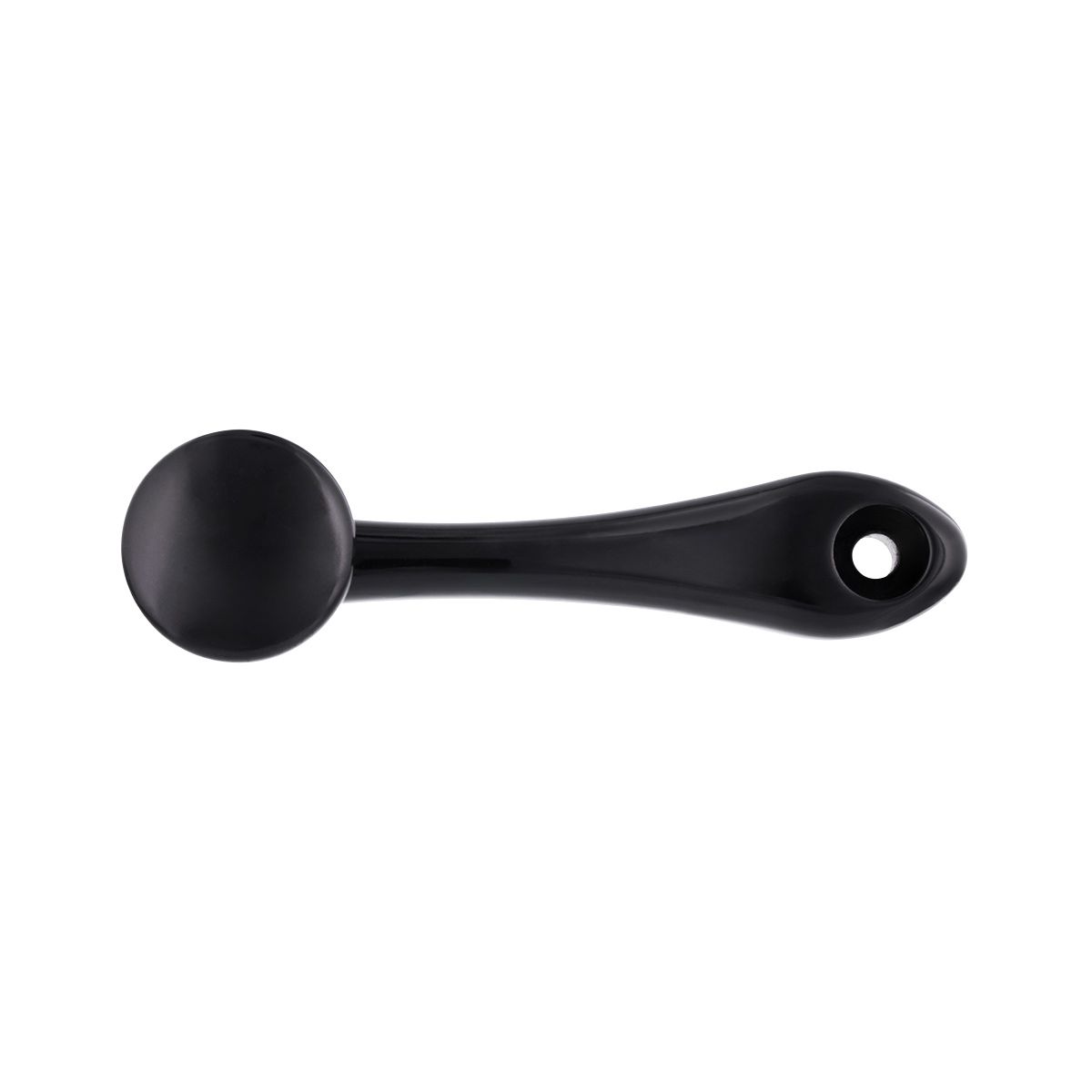 Black Die-Cast Window Crank With 16-Spline 7/16” OD Adapter - Plain