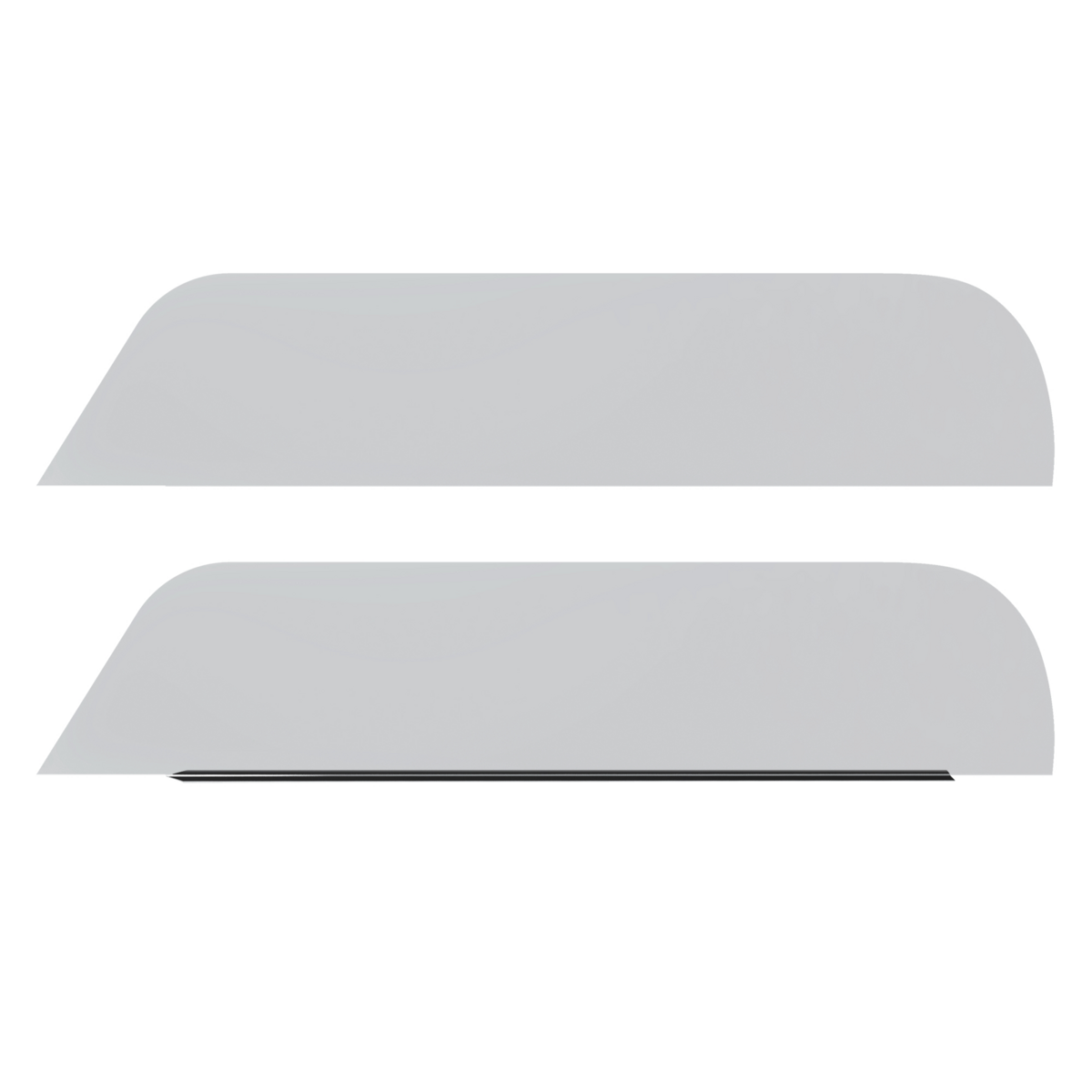 304 Stainless Steel 6" Chop Top Window Trim For 2008-2017 Freightliner Cascadia (Pair)
