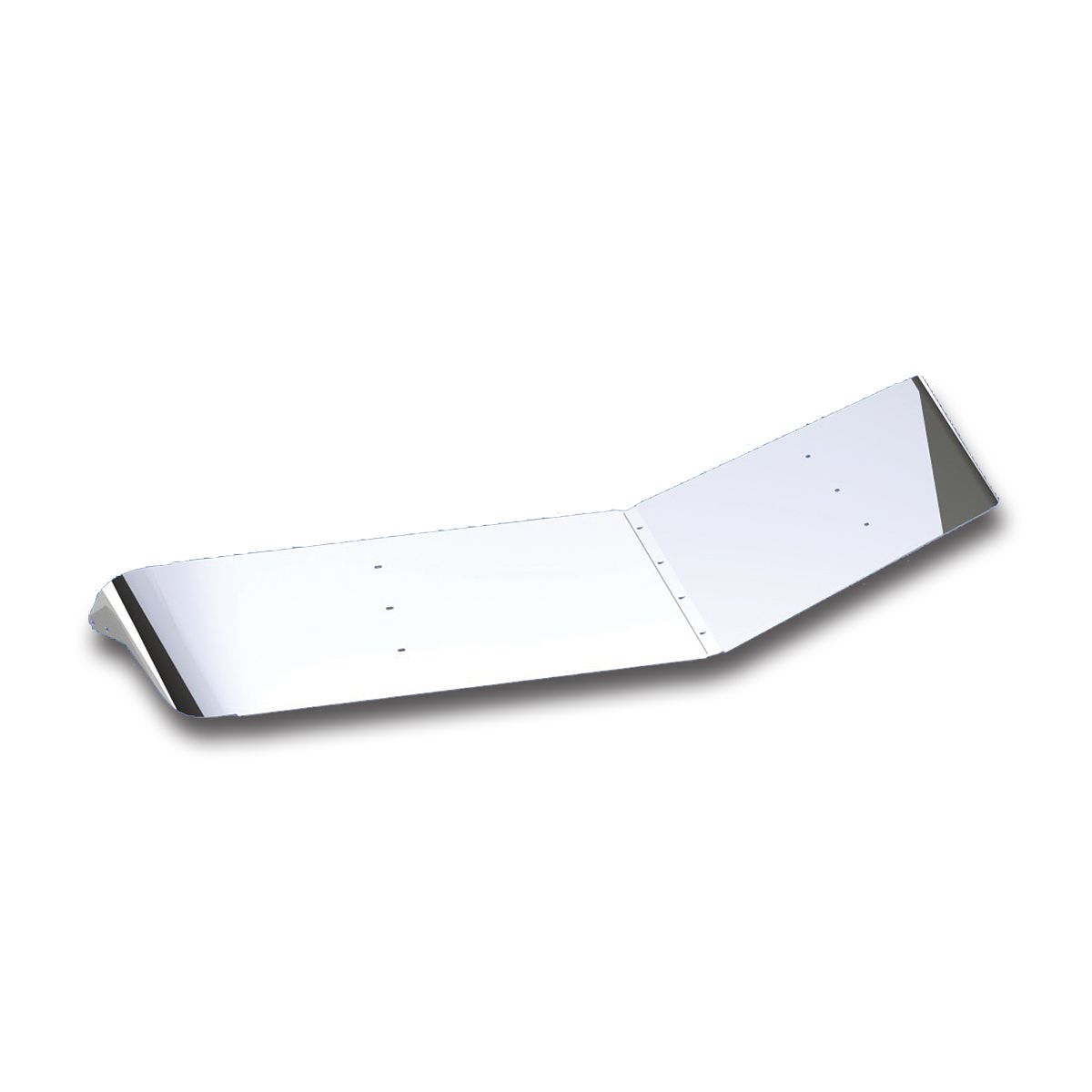 12" Stainless Extended Style Sunvisor For 2005+ Peterbilt 379/388/389/367 With Low Roof Standard Cab