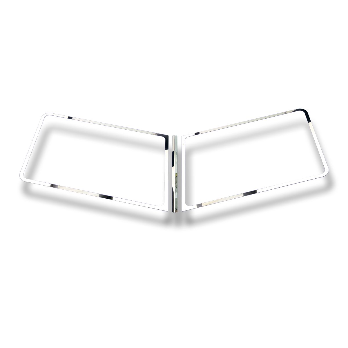 Stainless 3 PC. Windshield Trim For 1987+ Peterbilt 379/386/388/389