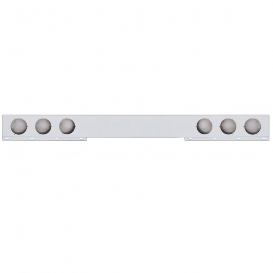 Chrome 1 Piece Rear Light Bar With Six 4" Light Cutouts