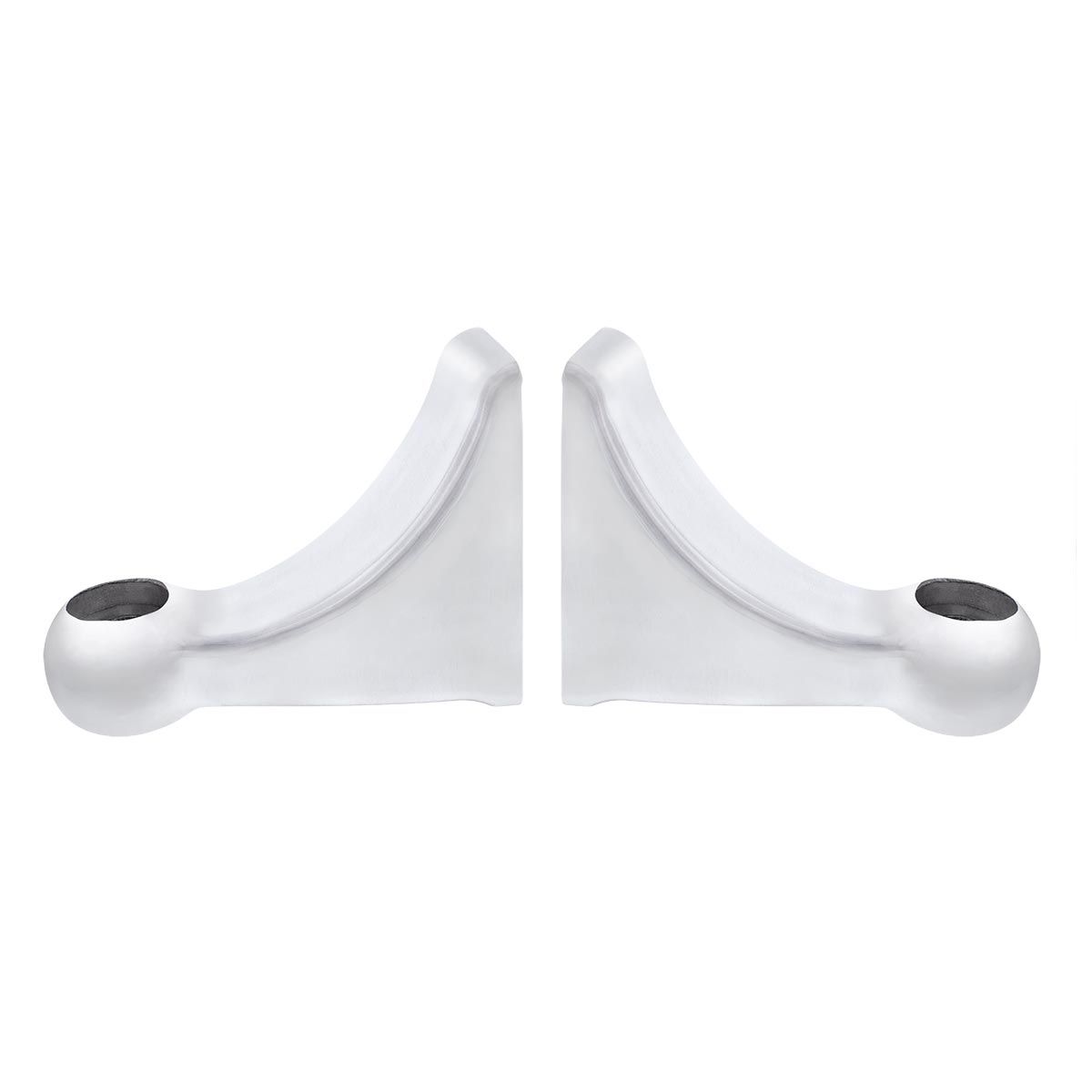 Polished L Shape Headlight Bracket (Pair)