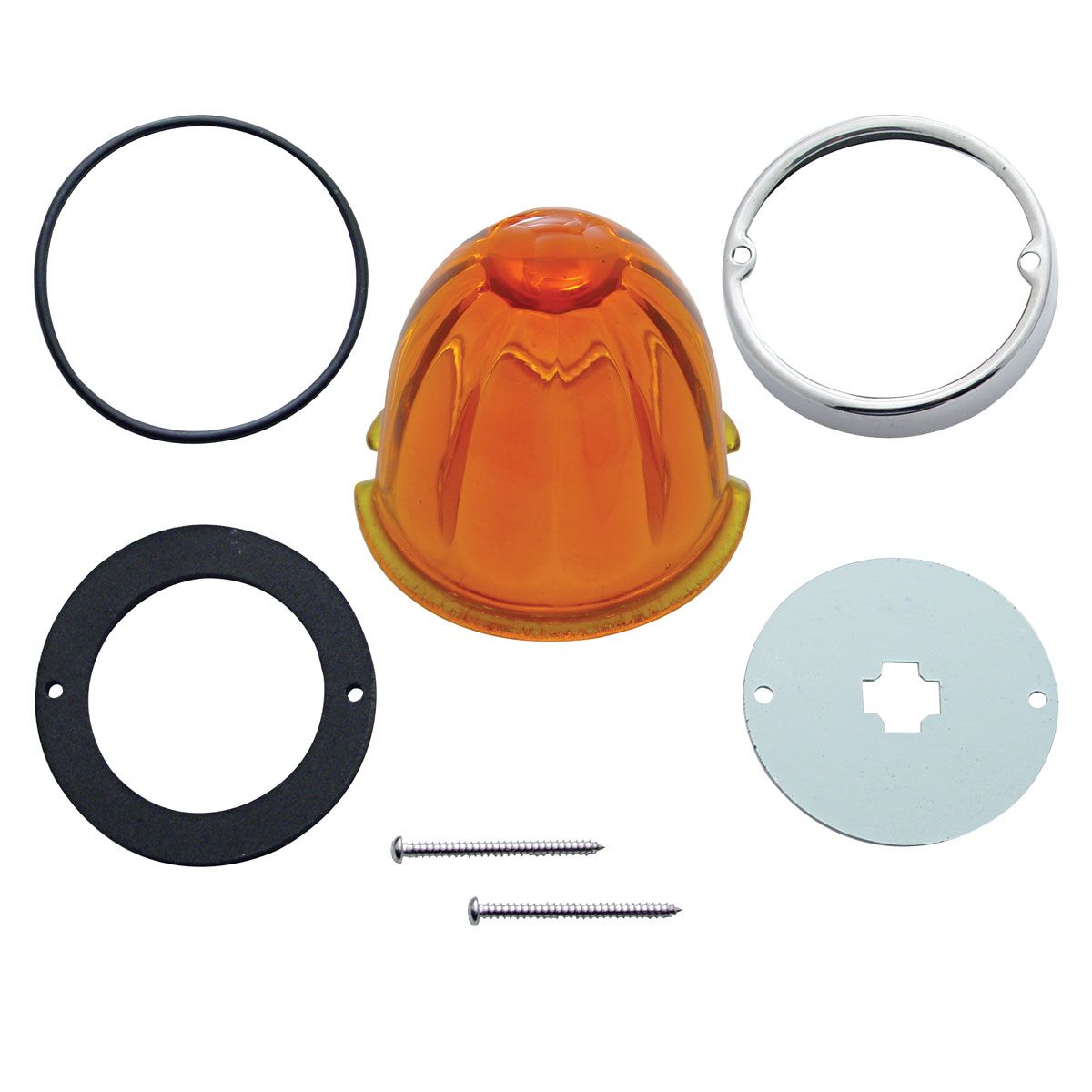 Grakon 1000 Cab Light Conversion Kit With Watermelon Glass Lens & Twist In Base - Amber