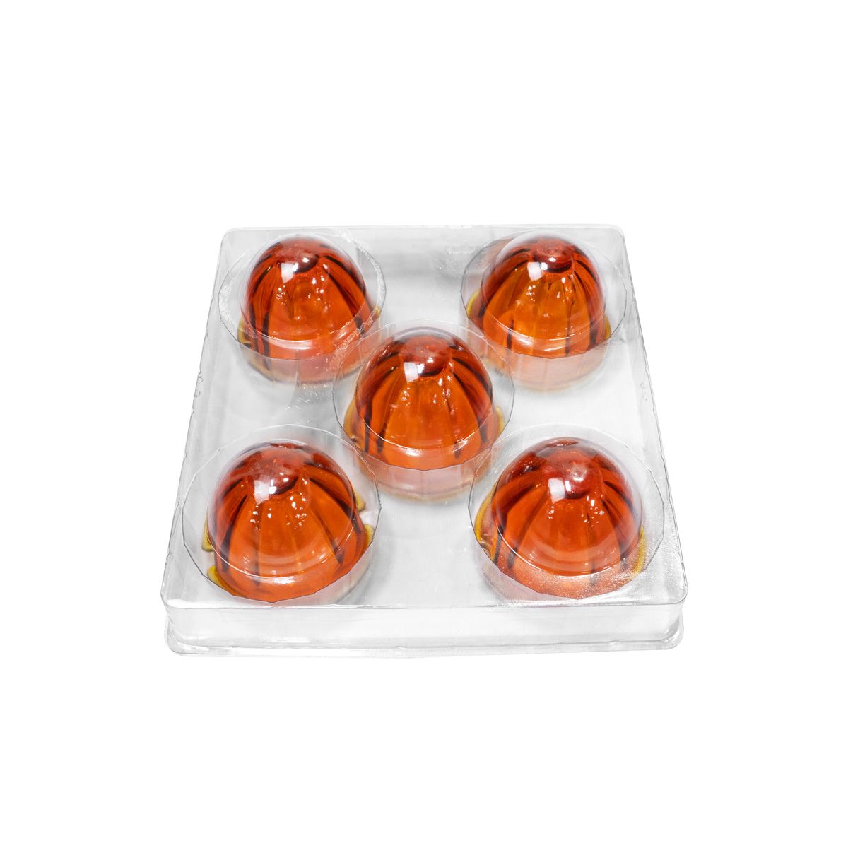 Watermelon Glass Marker Light Lens - Dark Amber (5 Pcs)