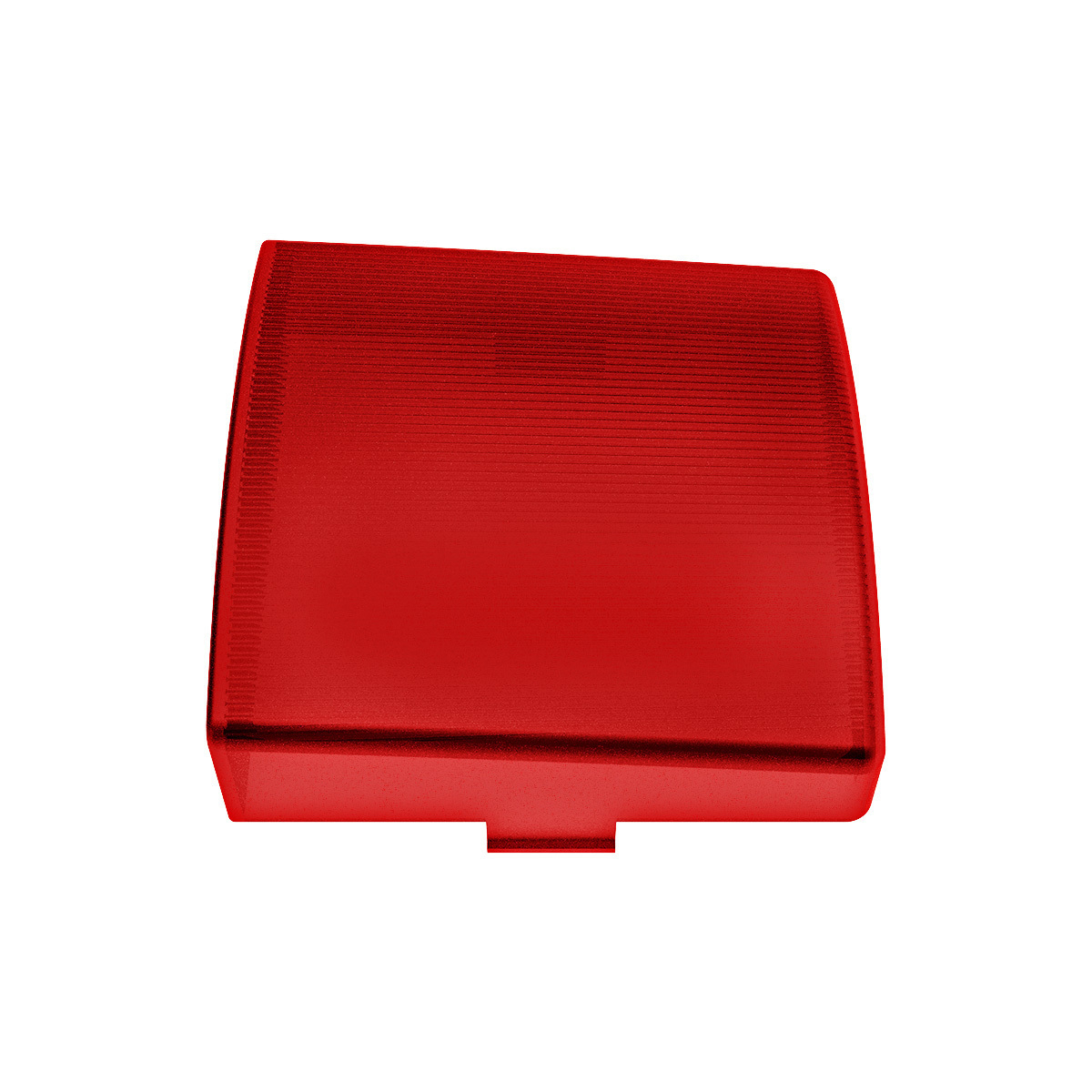 3" x 3" Square Dome Light Lens - Red