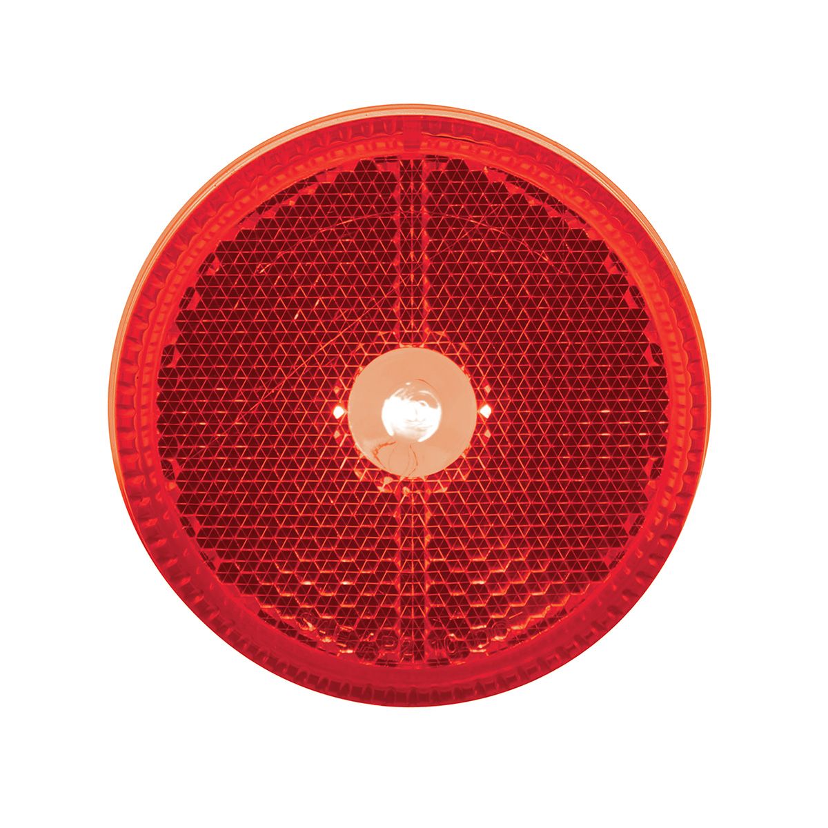 2-1/2" Round Reflectorized Light (Clearance/Marker) - Red Lens