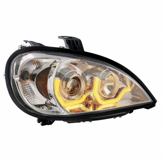 Chrome Projection Headlight With Dual Function Light Bar For 2001-2020 Freightliner Columbia - Passe