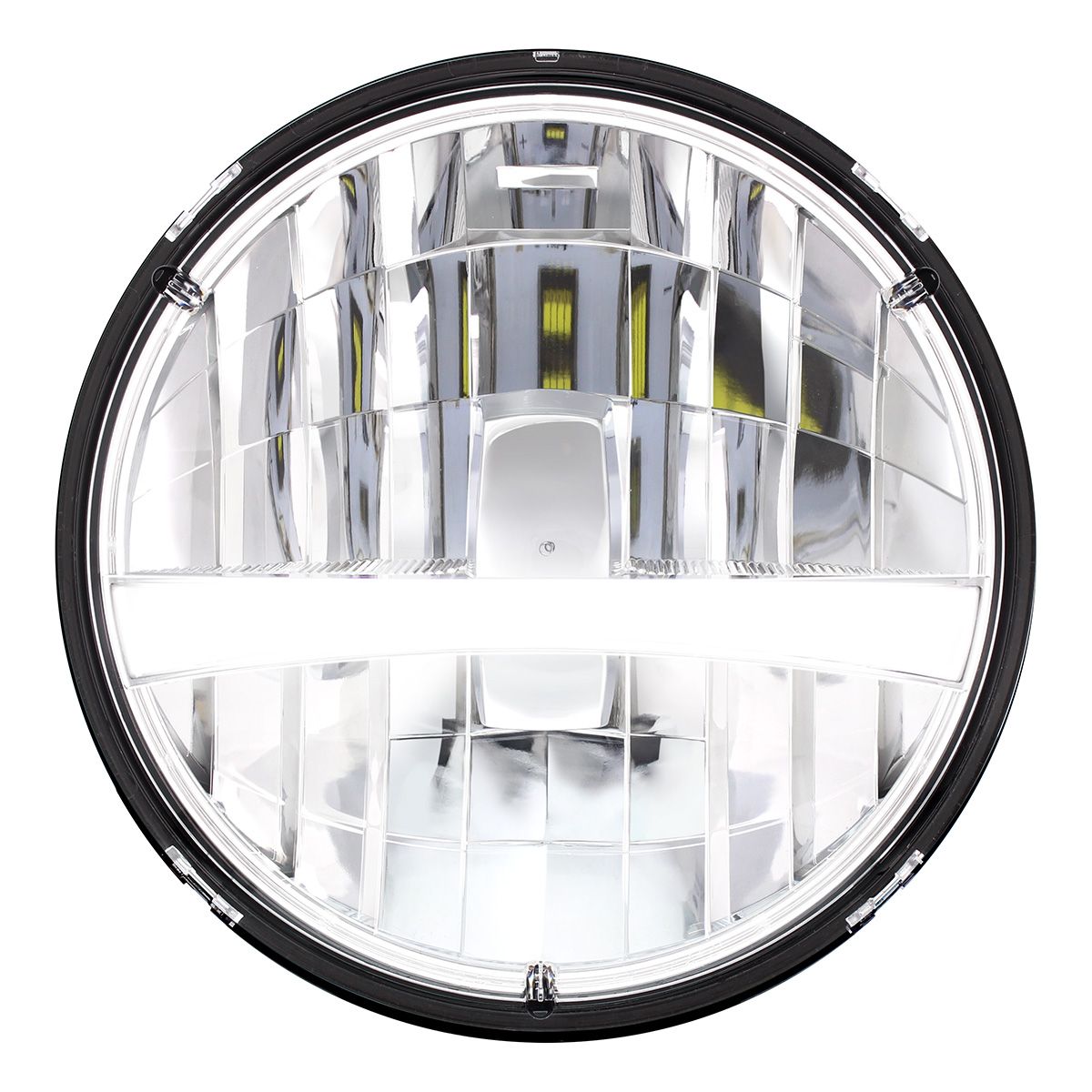 ULTRALIT - High Power LED 7" Headlight With White Position Light Bar