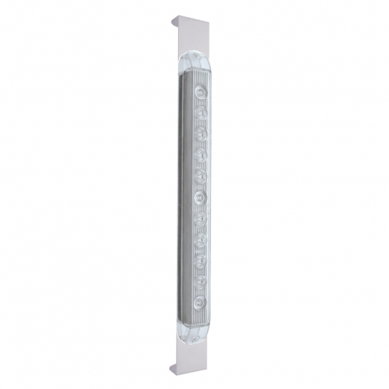 Mirror Bracket With 11 LED 17" Light Bar - Amber LED/Clear Lens