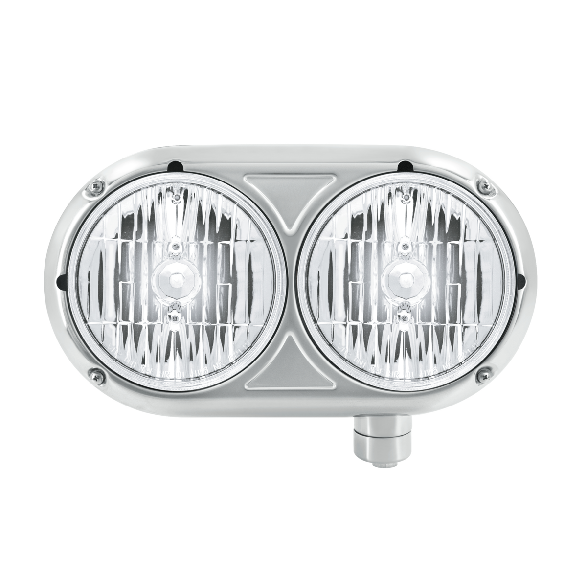 Headlight Assembly With Crystal Halogen Bulbs & 304 SS Housing For Peterbilt 359 - Passenger