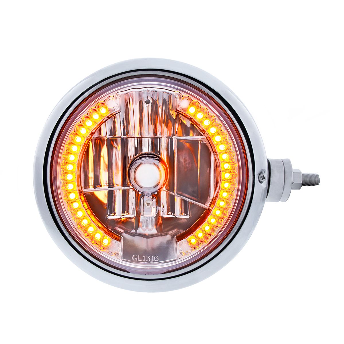 SS Guide 682-C Style Headlight Assembly W/Crystal Lens & 34 LEDs Position Light - R/H (Horizontal Mo