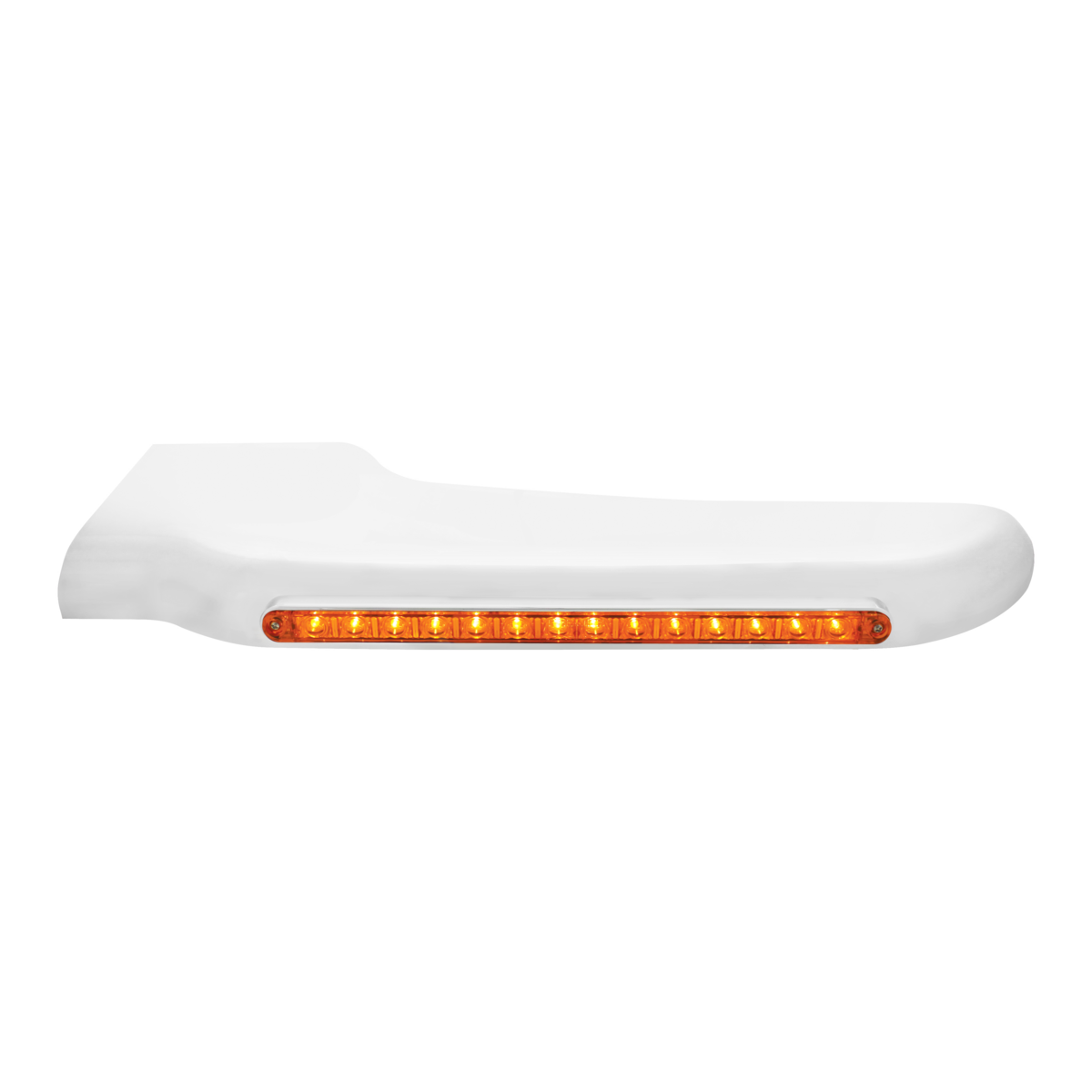 14 Amber LED Front Fender Cover For Peterbilt 388 (2008-2015) & 389 (2008-2023)-Amber Lens - Driver