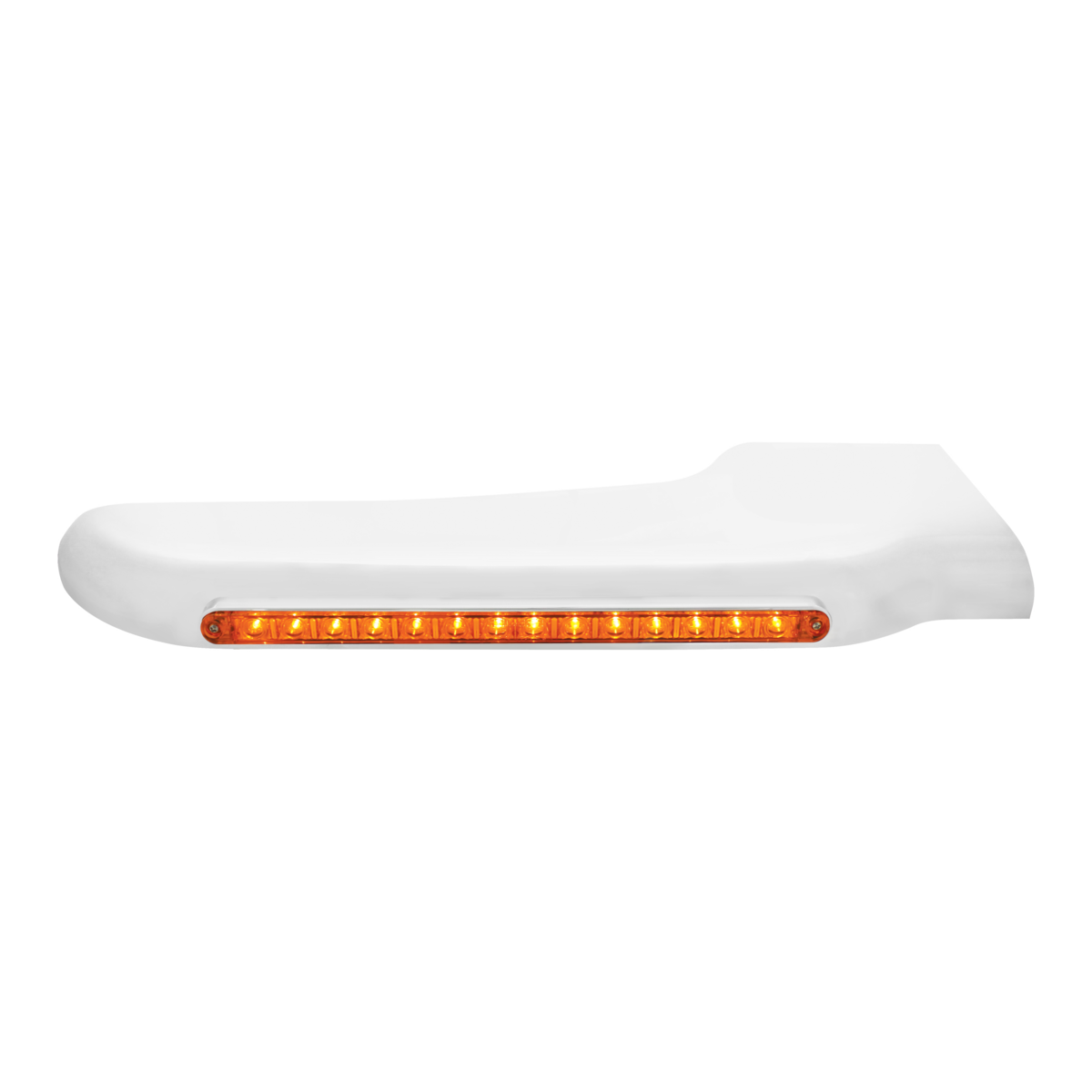 14 Amber LED Front Fender Cover For Peterbilt 388 (2008-2015) & 389 (2008-2023)-Amber Lens - Passeng