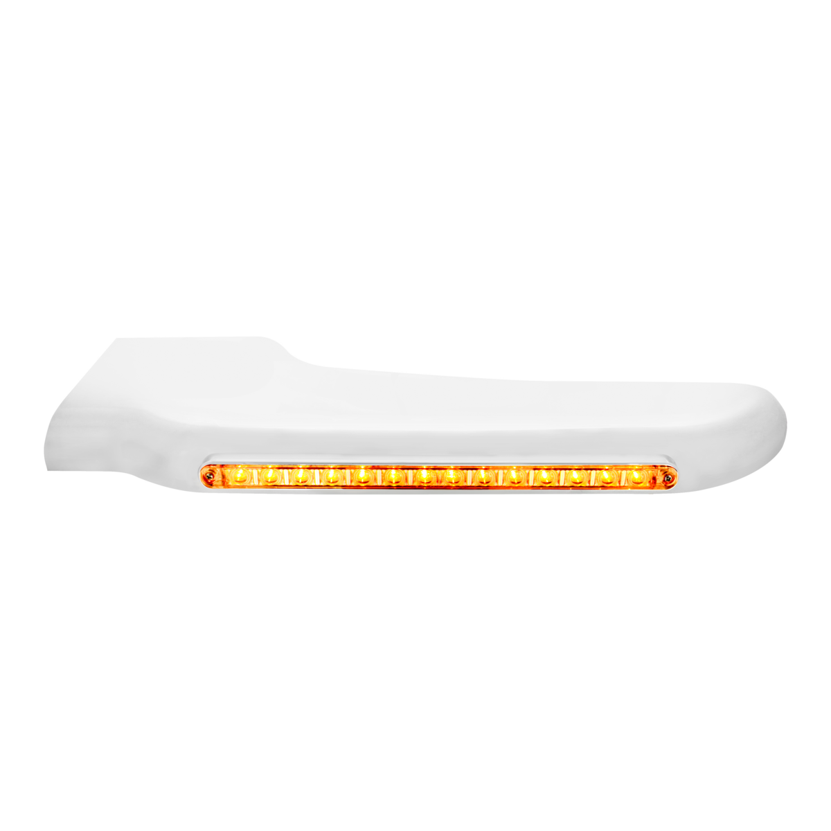 14 Amber LED Front Fender Cover For Peterbilt 388 (2008-2015) & 389 (2008-2023)-Clear Lens - Driver