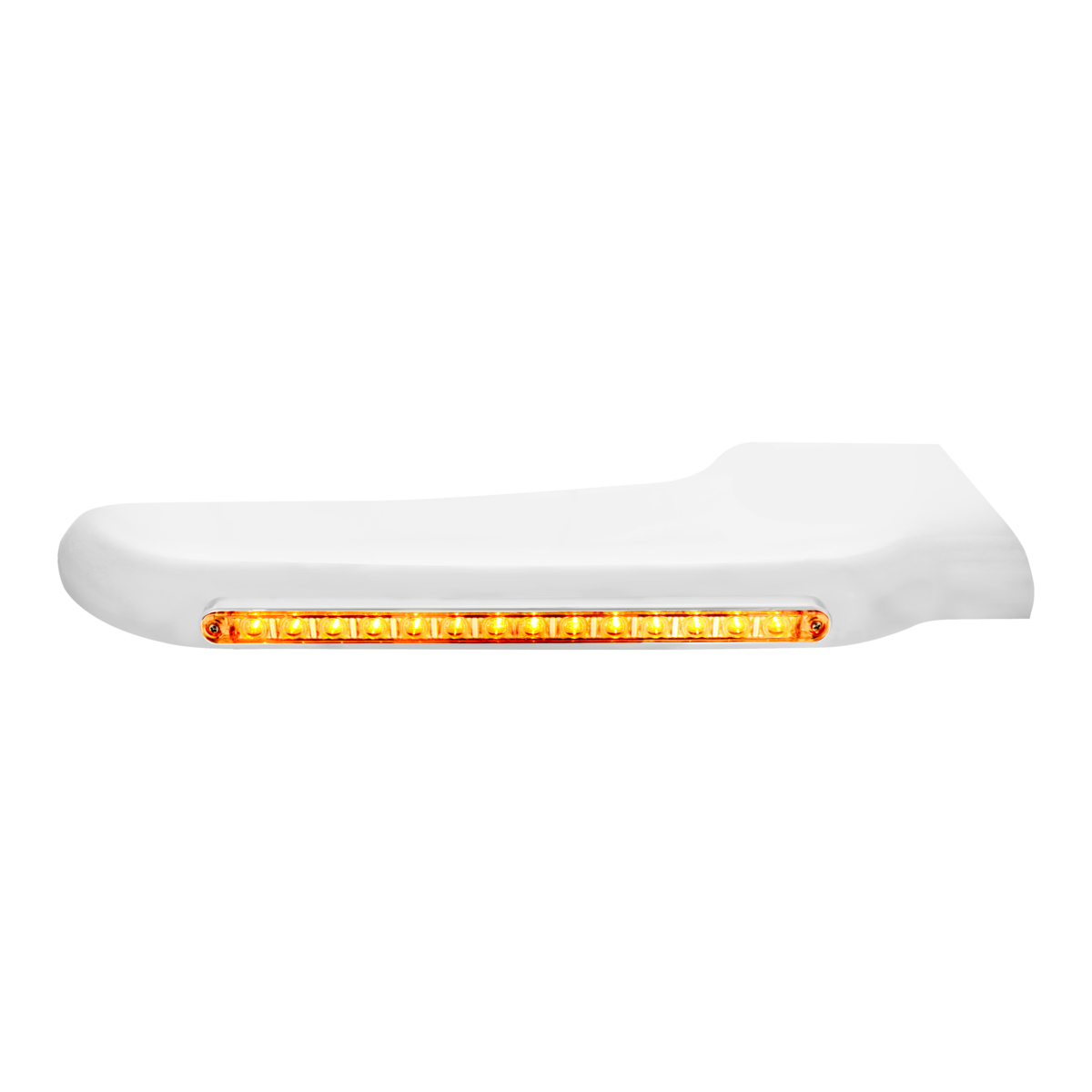 14 Amber LED Front Fender Cover For Peterbilt 388 (2008-2015) & 389 (2008-2023)-Clear Lens - Passeng