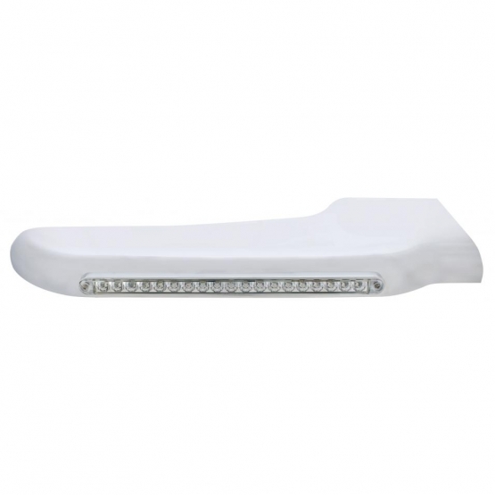 19 Amber LED Front Fender Cover For Peterbilt 388 (2008-2015) & 389 (2008-2023)-Clear Lens - Passeng