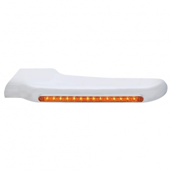 Sequential 14 Amber LED Front Fender Cover For Peterbilt 388 (2008-2015) & 389 (2008-2023)-Amber Len