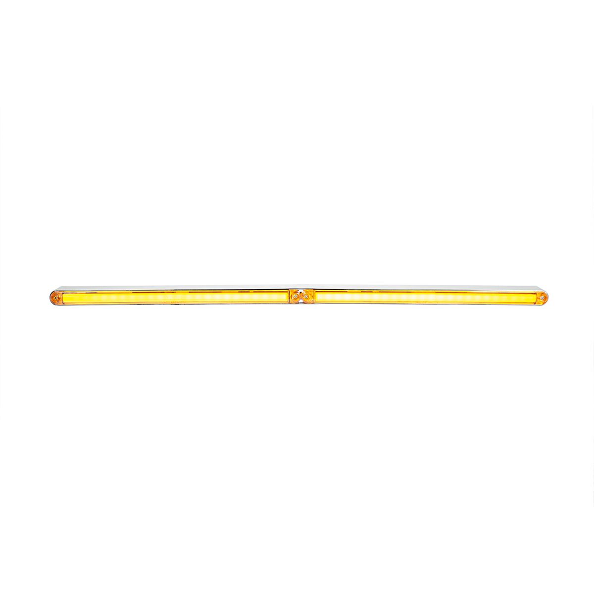 Dual 24 LED Dual Function 12" GloLight Bar With Bezel - Amber LED/Amber Lens