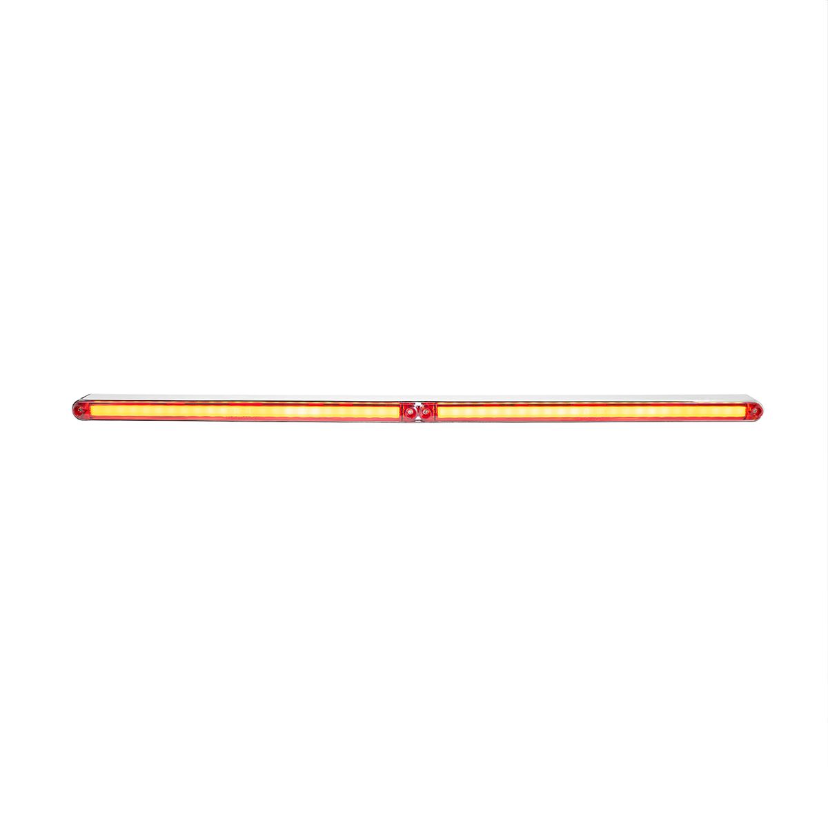 Dual 24 LED Dual Function 12" GloLight Bar With Bezel - Red LED/Red Lens