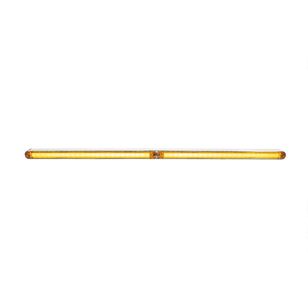 Dual 24 LED Dual Function 12" GloLight Bar With Bezel - Amber LED/Clear Lens