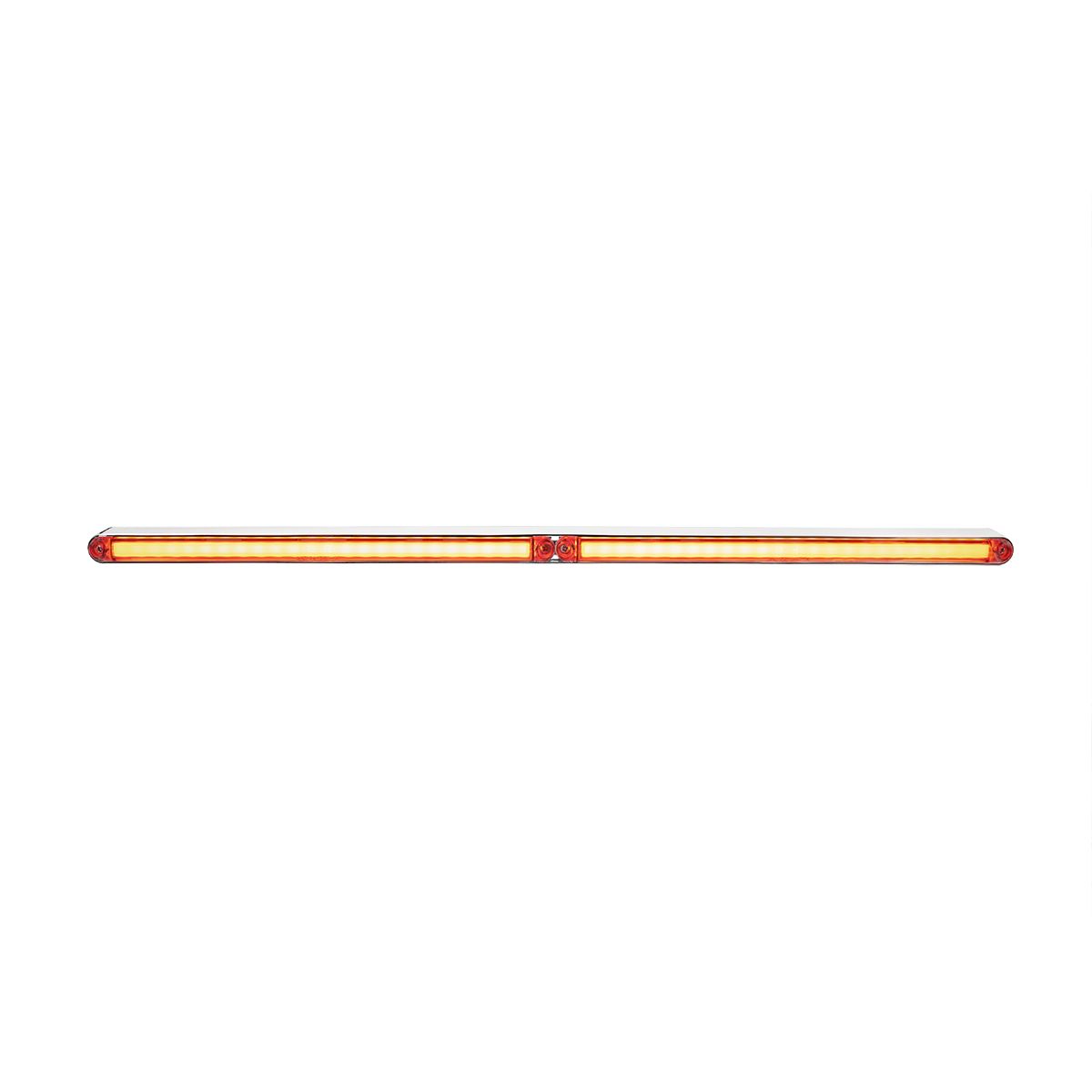 Dual 24 LED Dual Function 12" GloLight Bar With Bezel - Red LED/Clear Lens
