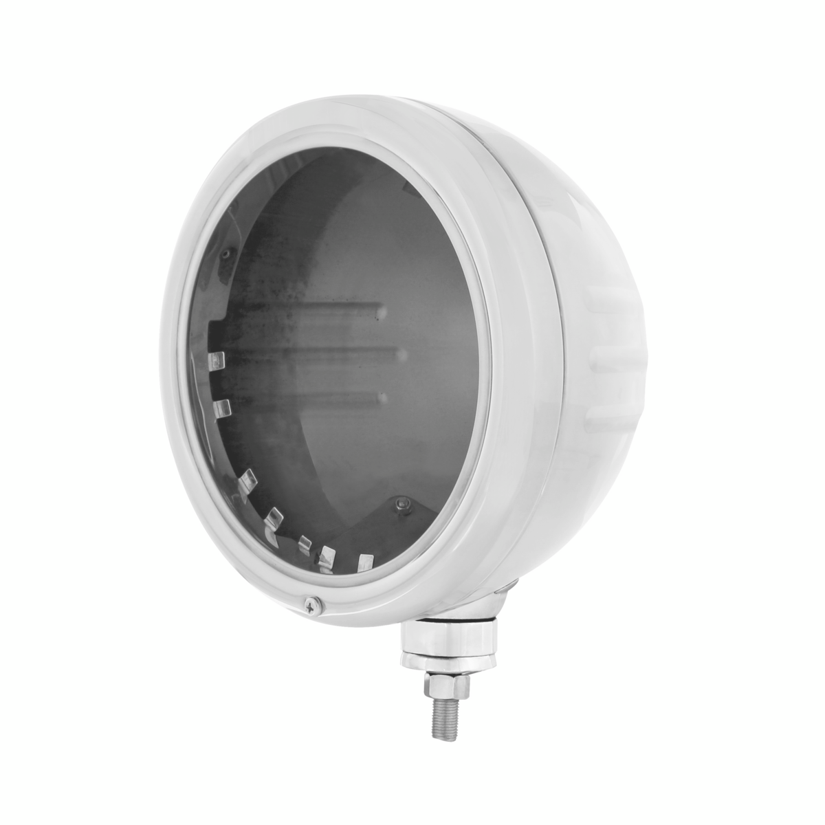 Stainless Classic Style Embossed Stripe Headlight Housing