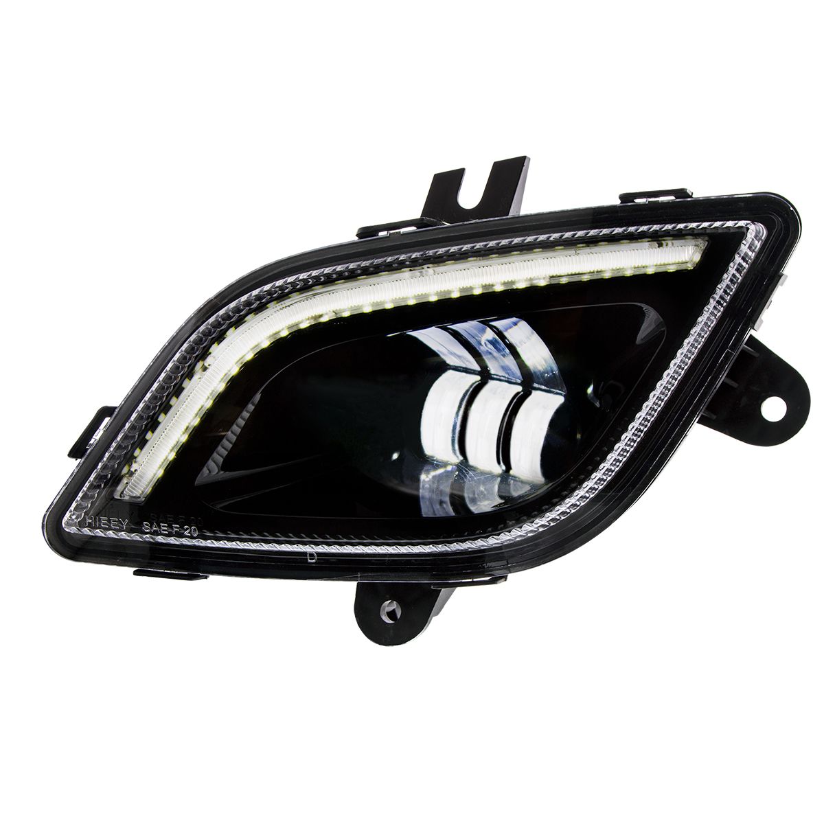 34 LED Black Fog Light With LED Light Bar For 2018-2024 Freightliner Cascadia - Driver