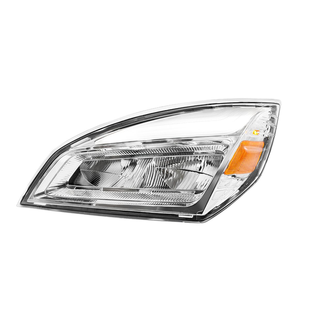 High Power Chrome LED Headlight For 2018-2024 Freightliner Cascadia-Driver