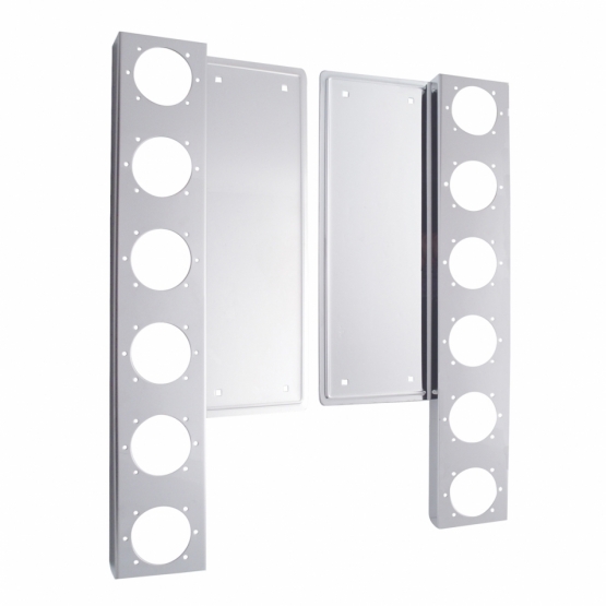 Freightliner Stainless Front Air Cleaner Bracket Only - 12 Light Cutouts