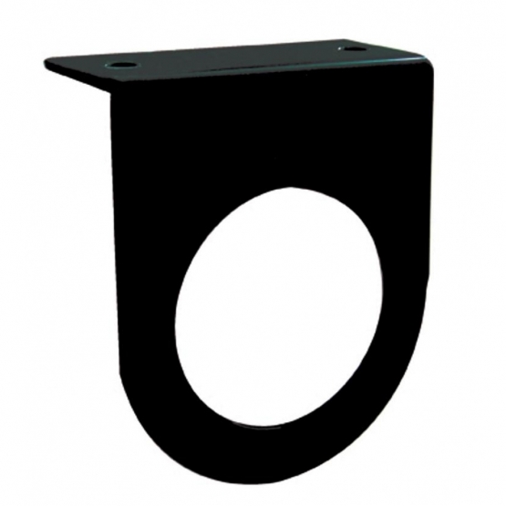 2-1/2" Black Light Bracket With Flange - 1 Hole
