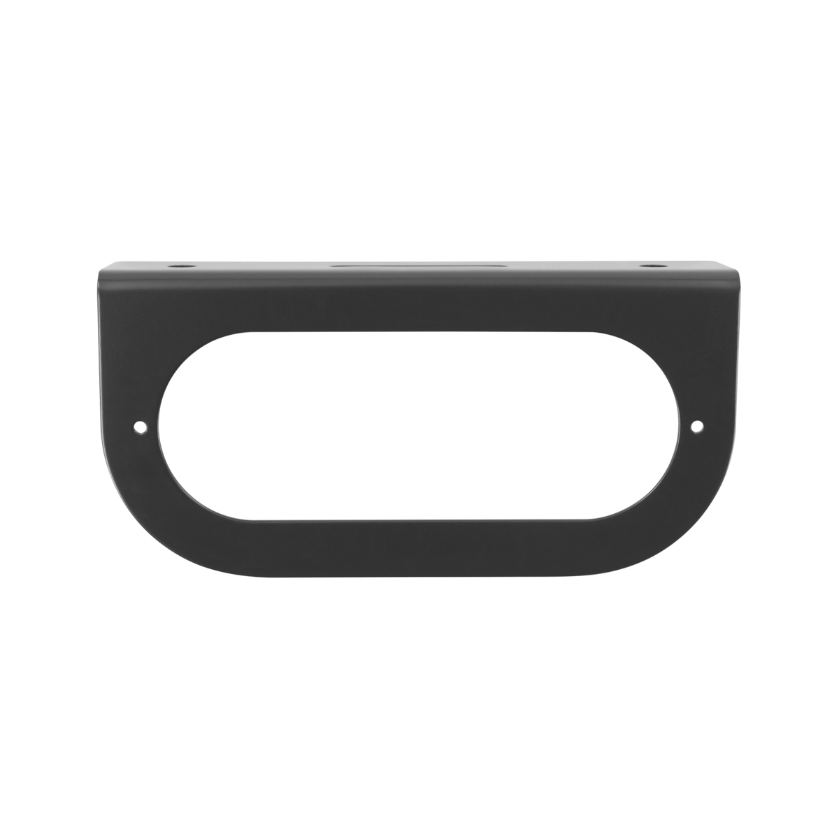 Oval Black Light Bracket With Flange - 1 Hole