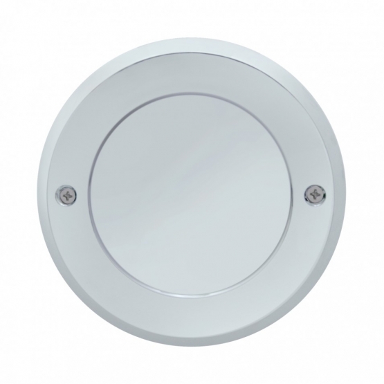 Chrome Plastic 2-1/2" Light Bezel With Mirror Lens