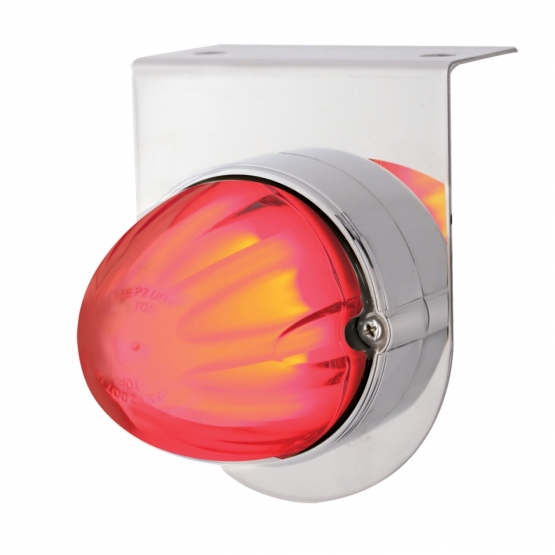 Stainless Light Bracket With 9 LED Dual Function Watermelon GloLight - Red LED/Clear Lens