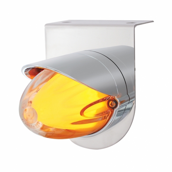 SS Bracket With 9 LED Dual Function GloLight Watermelon Grakon 1000 Light & Visor -Amber LED/ Clear