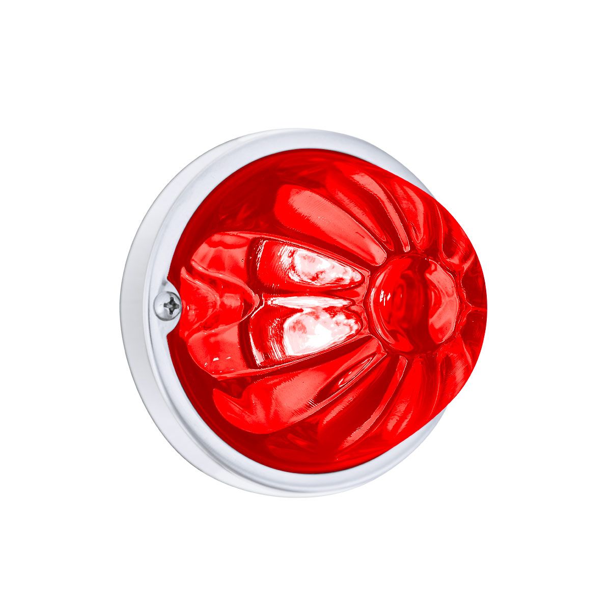 Glass Watermelon Light Kit With 4 LED Light-Red LED/Red Lens