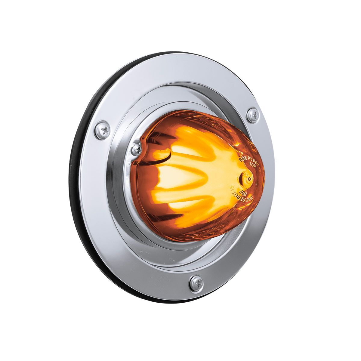 9 LED Dual Function GloLight Watermelon Sleeper Bunk Kit With 304 Stainless Steel Bezel-Amber LED/Am