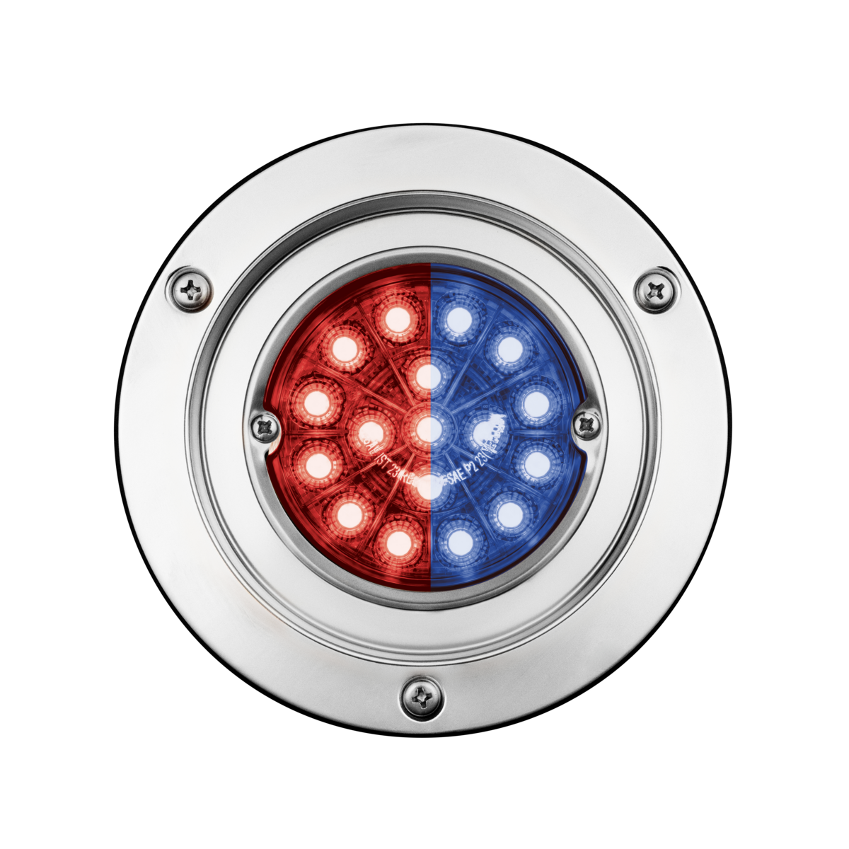 Double Fury 17 LED Dual Function Watermelon Light Sleeper Bunk Kit With 304 SS Bezel-Red & Blue LED