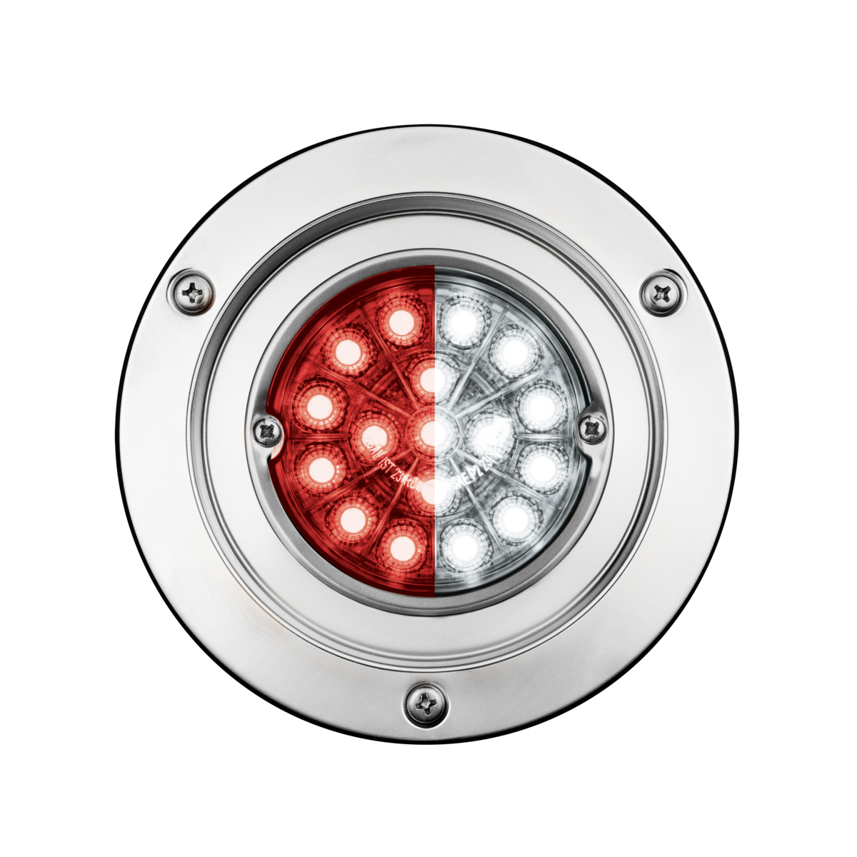 Double Fury 17 LED Dual Function Watermelon Light Sleeper Bunk Kit With 304 SS Bezel-Red & White LED