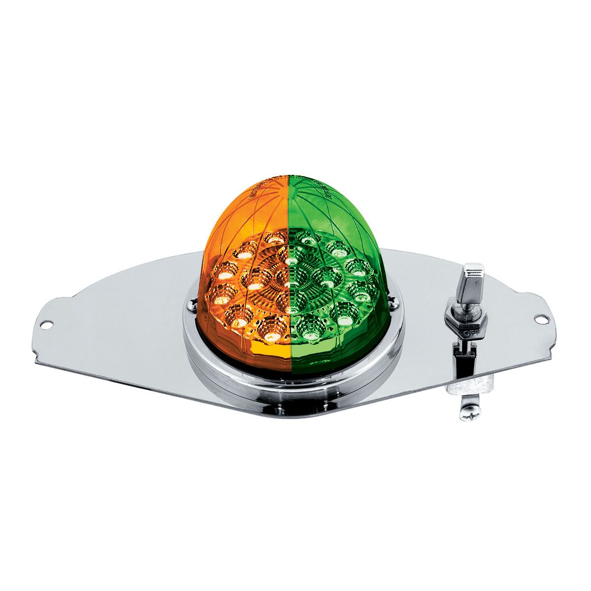304 SS Above Door Dome Light Kit W/ 17 LED Double Fury Watermelon For 2008-2017 FL Cascadia-Amber &