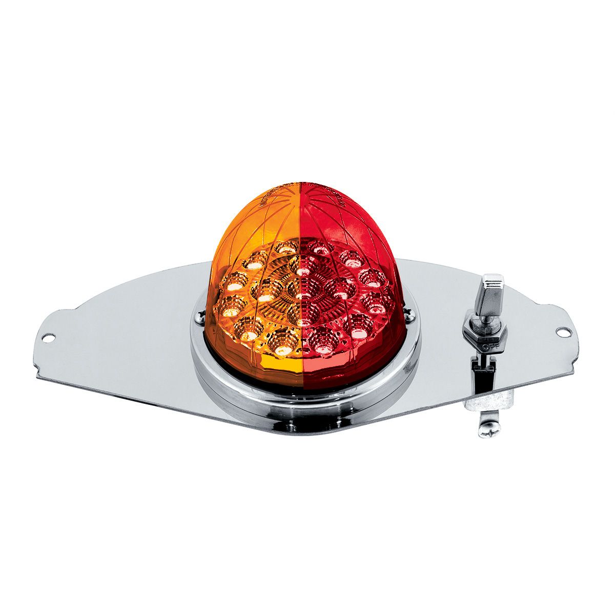 304 SS Above Door Dome Light Kit W/ 17 LED Double Fury Watermelon For 2008-2017 FL Cascadia-Amber &