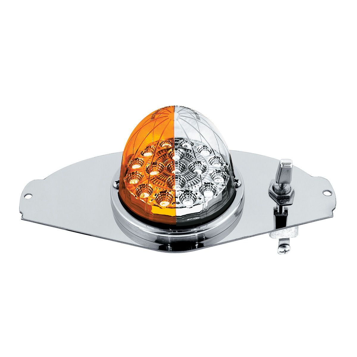 304 SS Above Door Dome Light Kit W/ 17 LED Double Fury Watermelon For 2008-2017 FL Cascadia-Amber &