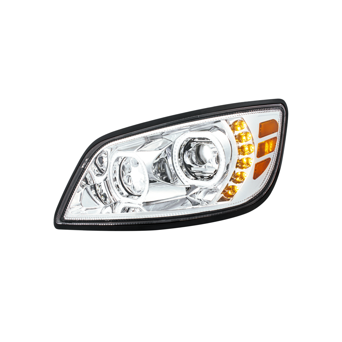 High Power 10 LED Chrome Headlight For 2005-2021 Hino 238/258/268/338-Driver
