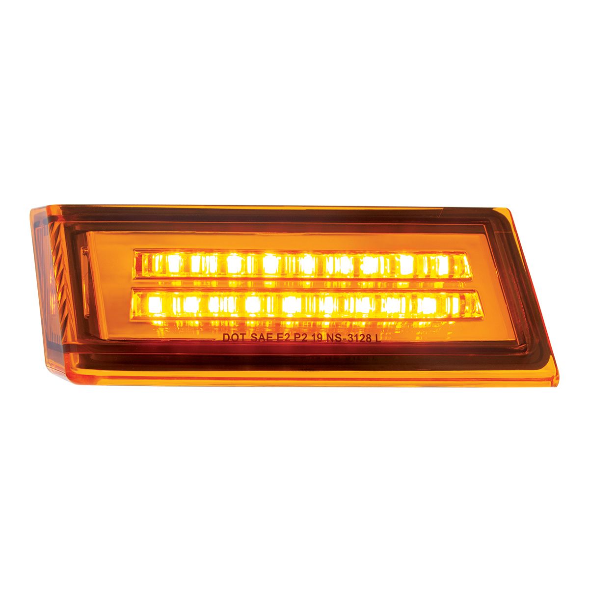35 LED Sequential Turn Signal Light For 2018-2025 Freightliner Cascadia - Driver - Amber LED/Amber L