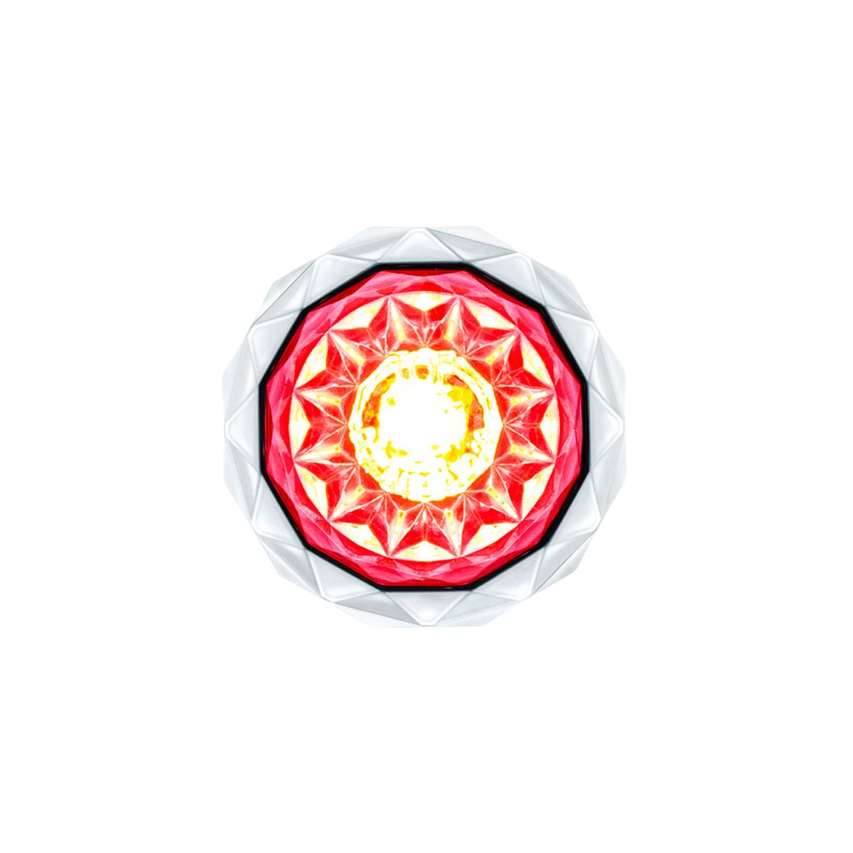 2 LED Dual Function Mini Crystal Watermelon Light (Clearance/Marker)-Red LED/Clear Lens
