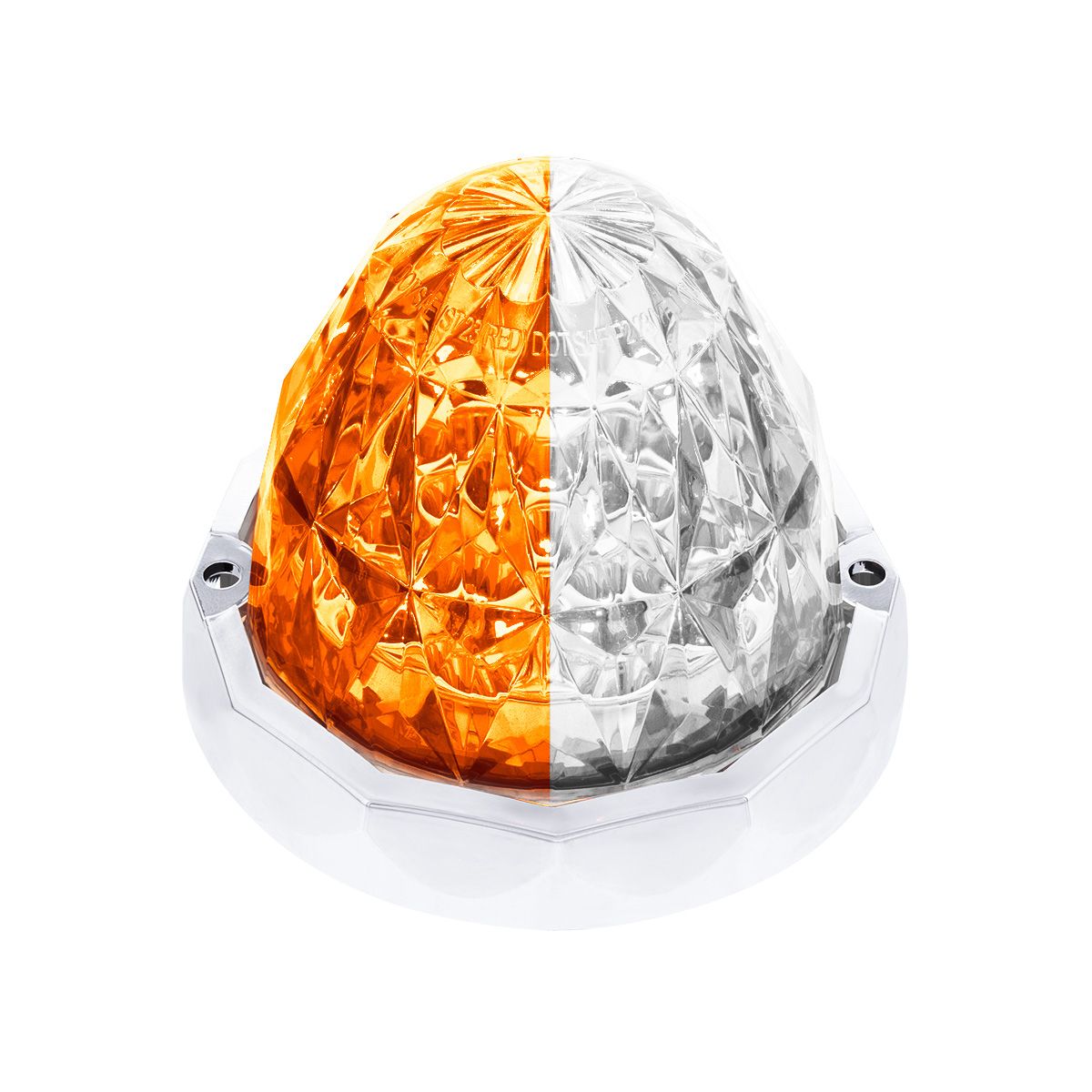 Double Fury 19 LED Dual Function Crystal Watermelon Light Kit With Bezel-Amber & White LED/Clear Len