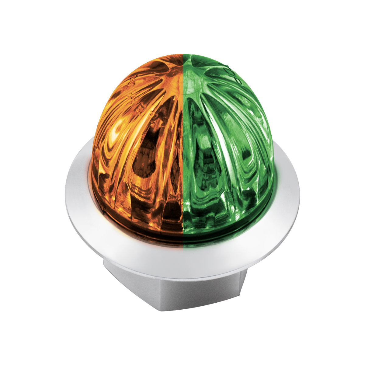 Double Fury 4 LED Dual Function Mini Watermelon Light-Amber & Green LED