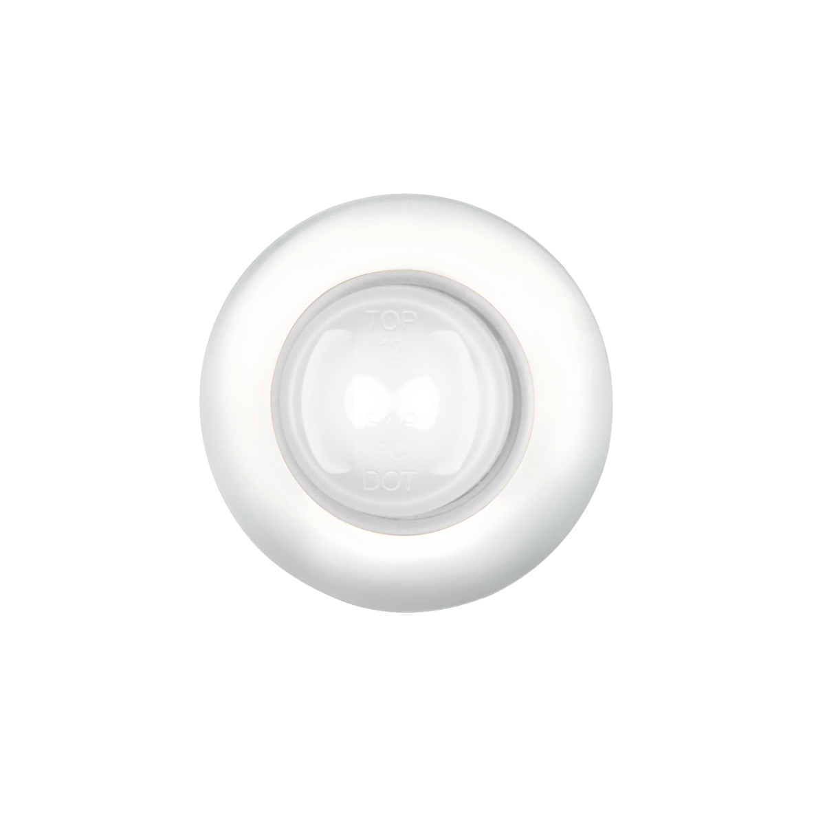 GloLight 2 LED 3/4" Mini Light (Auxiliary/Utility) With Stainless Steel Trim-White LED/Clear Lens